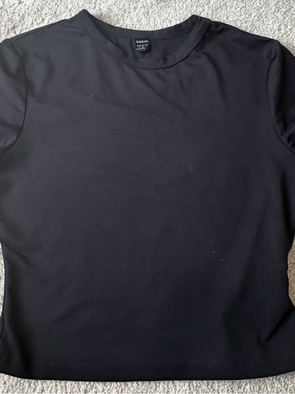 SHEIN Black Short Sleeve Crewneck Tee
